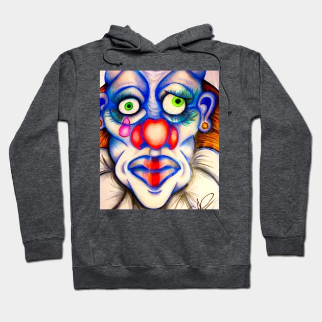 PINK TEAR CLOWN Hoodie by Anewman00.DESIGNS